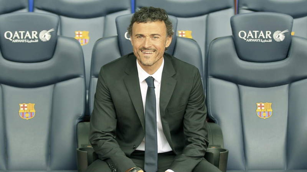 Luis Enrique dirigió ayer su primer entrenamiento.