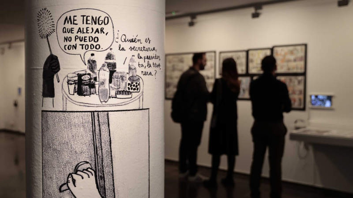 Exposición sobre el trabajo del hogar y cuidados. 