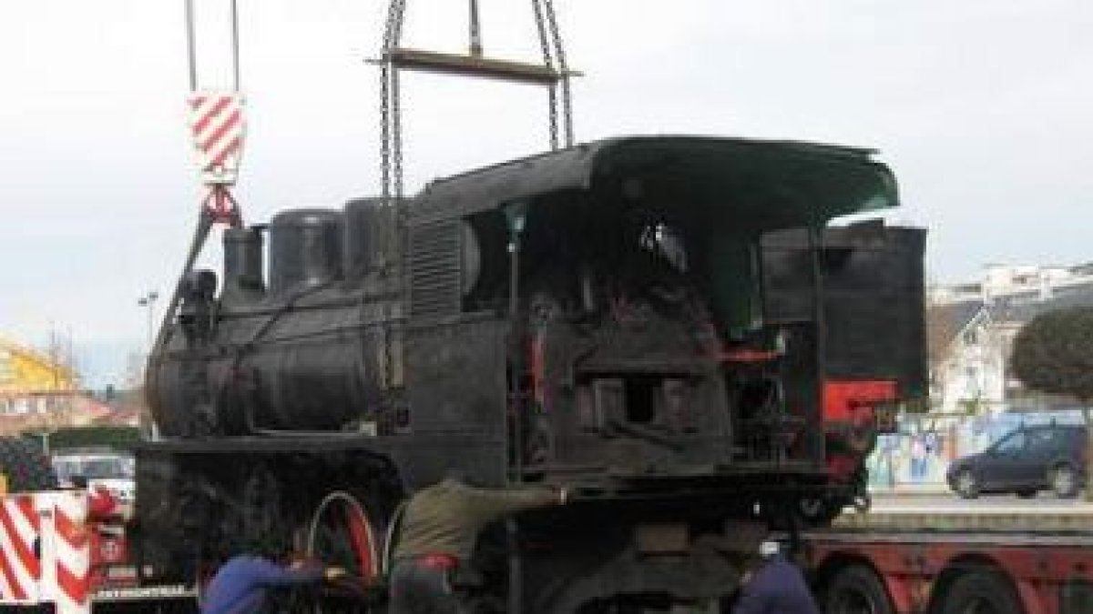La 19, el pasado viernes a su llegada al Museo del Ferrocarril.