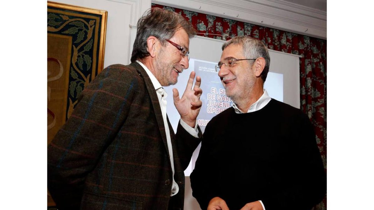 Agustín Prieto y Patxi Otazu, ayer.