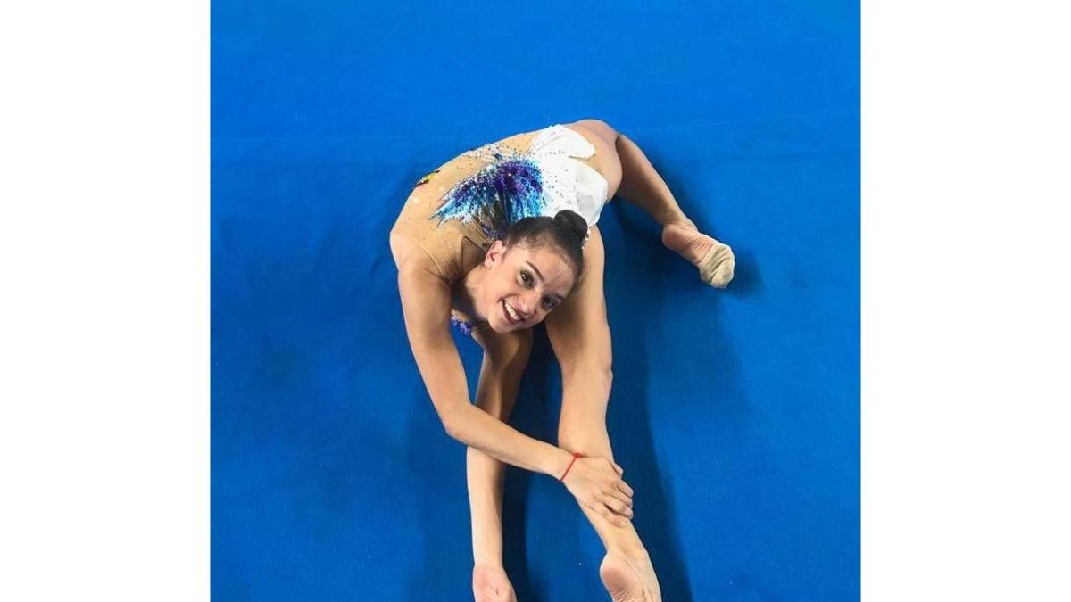 La leonesa Sara Llana, en la Universiada de Nápoles. RFEG
