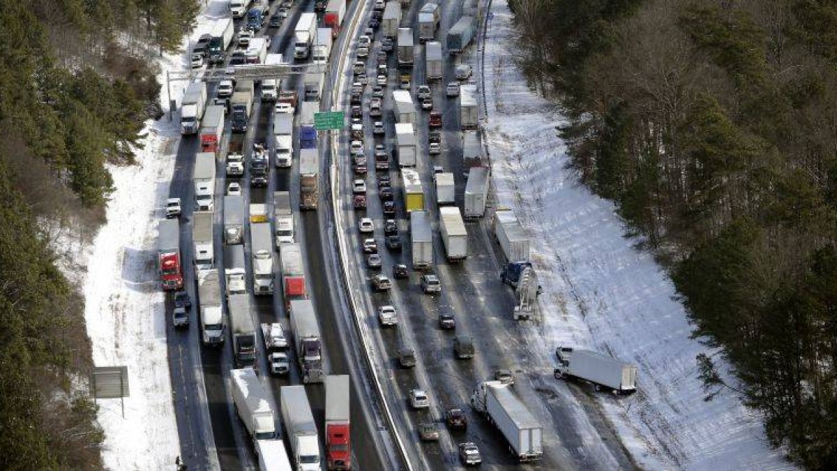 Ola de frío y nieve en el sureste de EEUU por la tormenta 'León'.