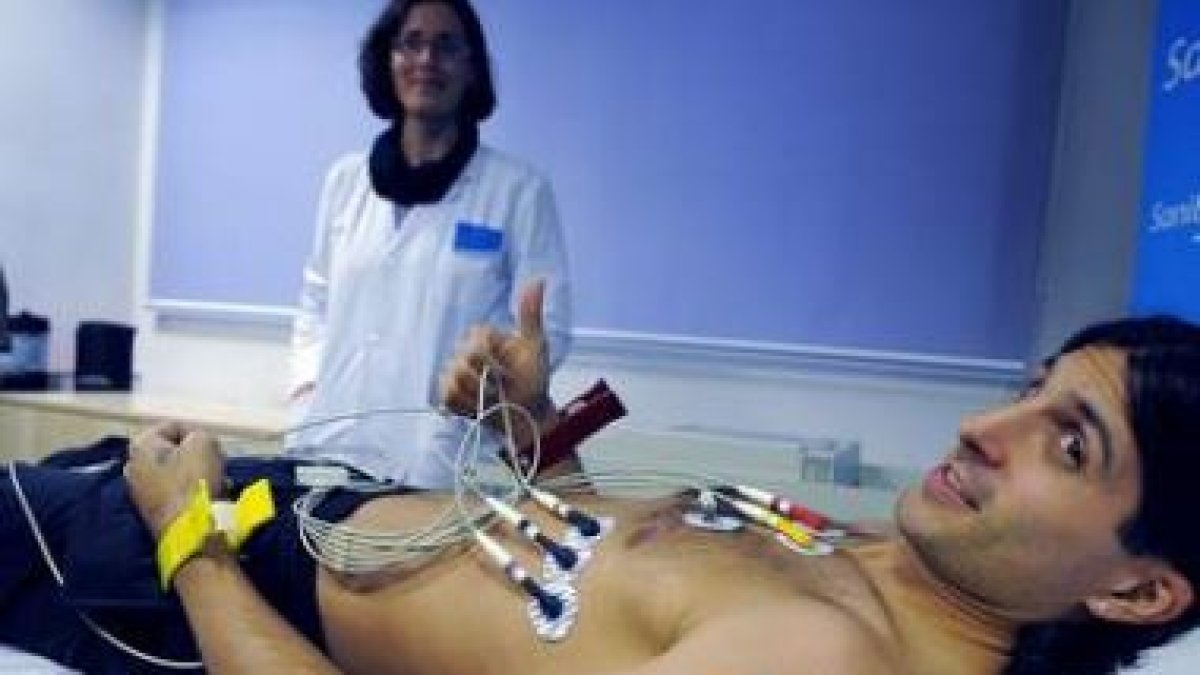 El «Chori» Domínguez en el reconocimiento .