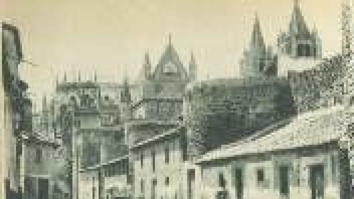 Grabado sobre una tarjeta postal fechada en 1901