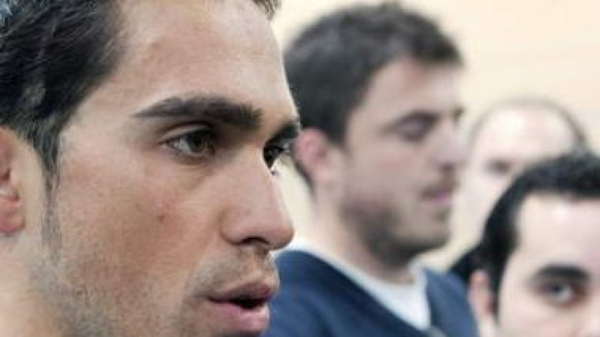 El ciclista Alberto Contador esta semana durante un entrenamiento en Palma.