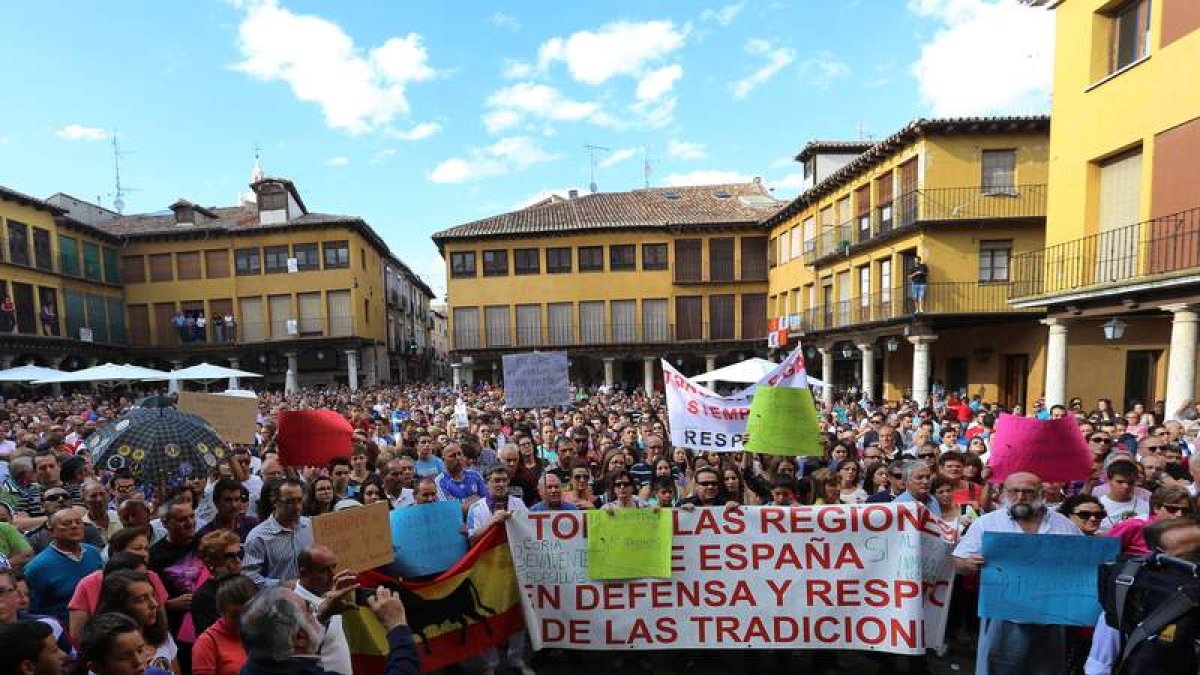 Un momento de la manifestación ayer en Tordesillas.