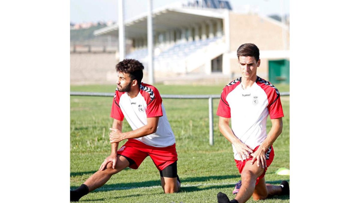 Los jugadores leoneses volvieron esta mañana a los entrenamientos. F. OTERO PERANDONES