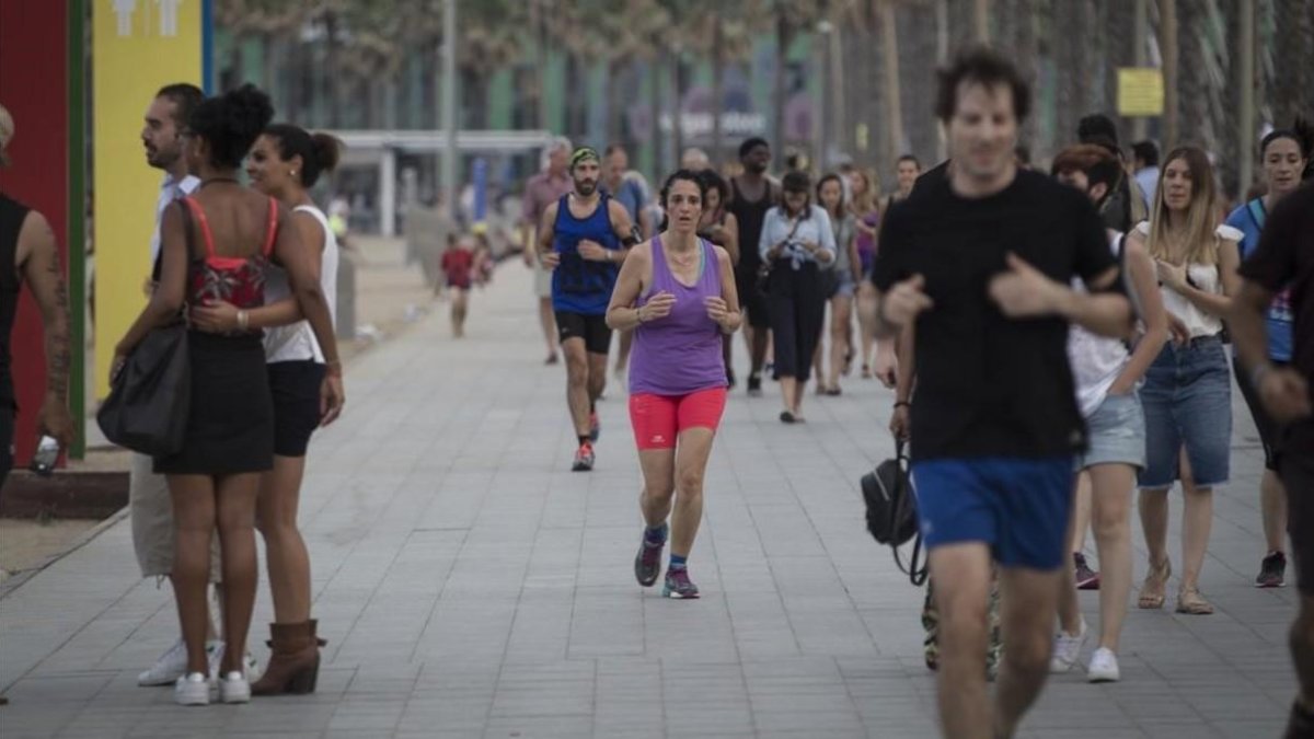 Running junto a la playa.