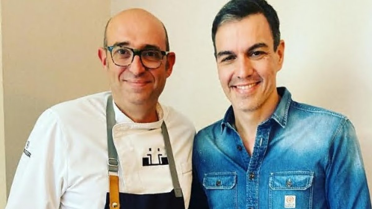 Juanjo Cocinandos y Pedro Sánchez. IG COCINANDOS