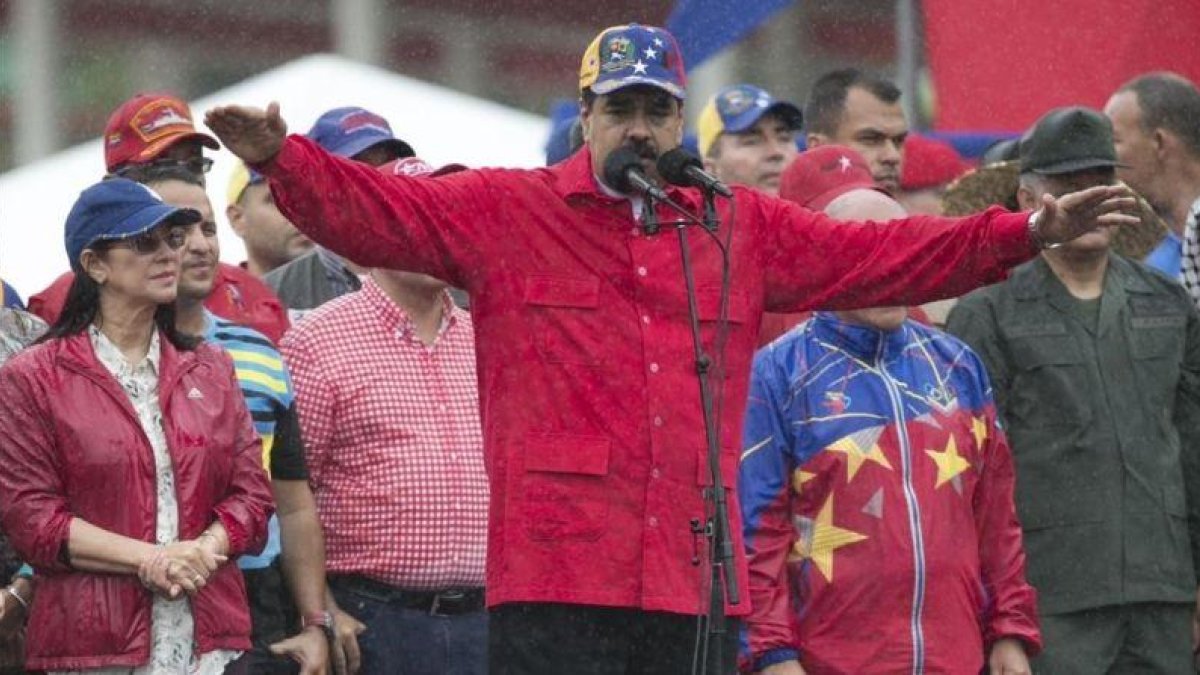 Nicolás Maduro en un acto político el pasado 24 de marzo en Caracas.