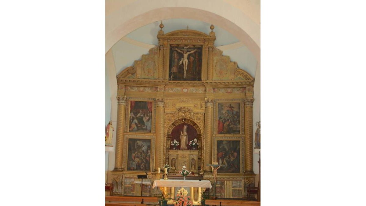 Retablo de Mozóndiga, construido para la Virgen del Camino. J. BENÉITEZ