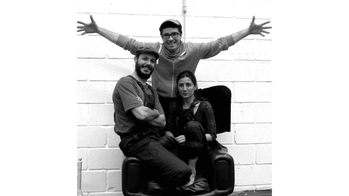 Los impulsores de La Pequeña Nave, Pablo Parra, Victor Marínez y Elena Cennerelli.