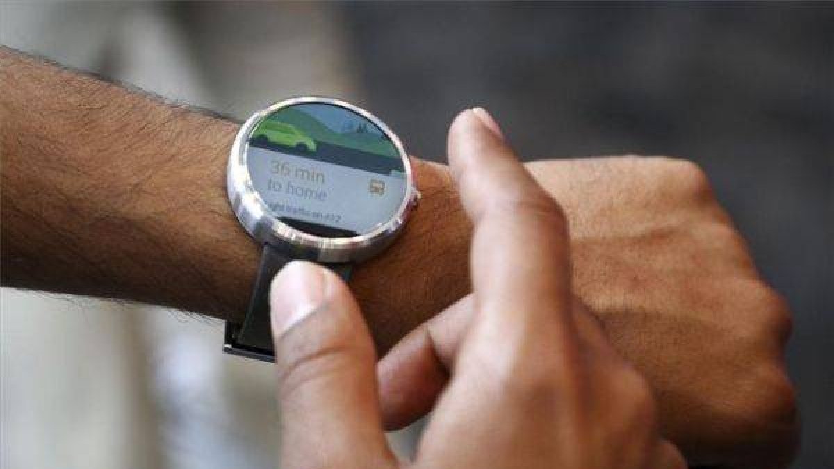 El reloj Moto 360 con Android Wear de Google.