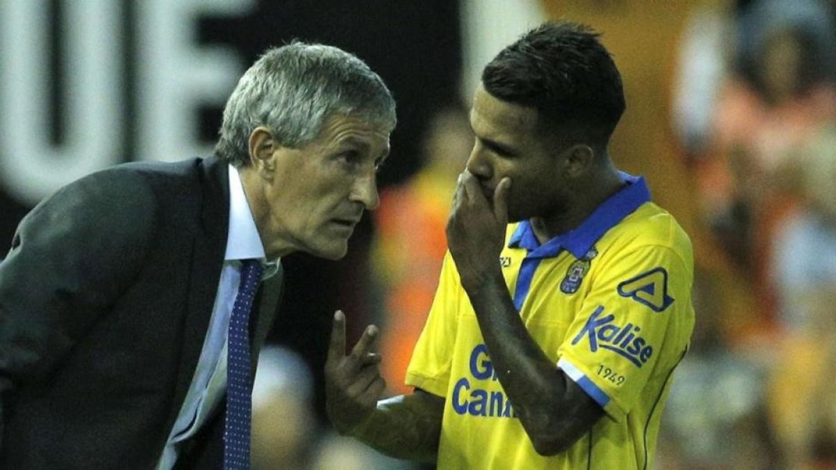 Quique Setién y Jonathan Viera, dos de los artífices del éxito de Las Palmas.