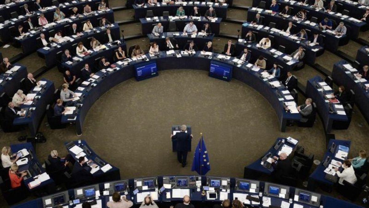 El presidente de la Comisión Europea, Jean-Claude Juncker, en su discurso sobre el estado de la Unión Europea.
