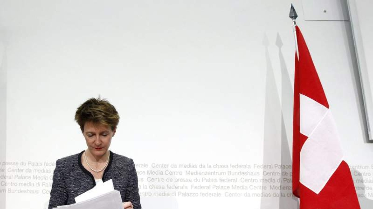 La consejera federal suiza, Simonetta Sommaruga.