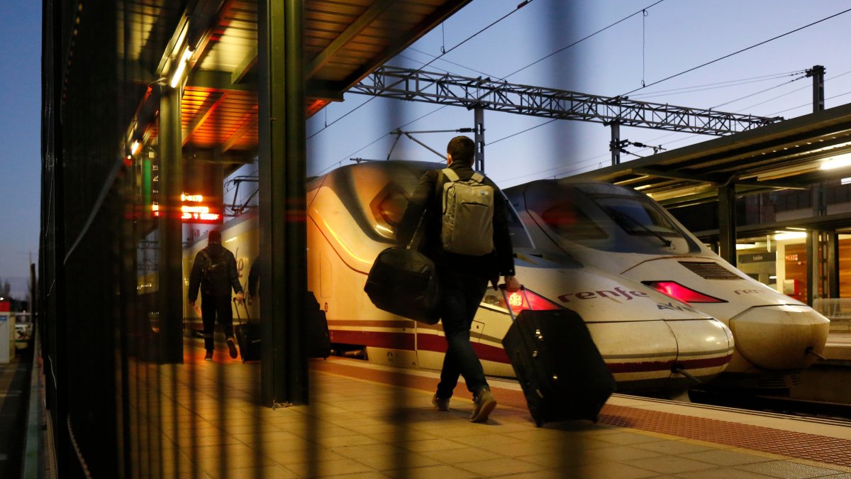 Un AVE y un Alvia, en la estación leonesa. FERNANDO OTERO