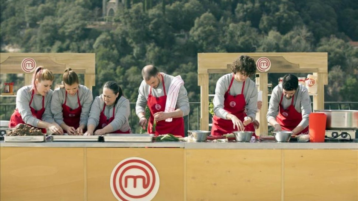 Imagen del programa de TVE-1 'Masterchef' grabado en Montserrat.