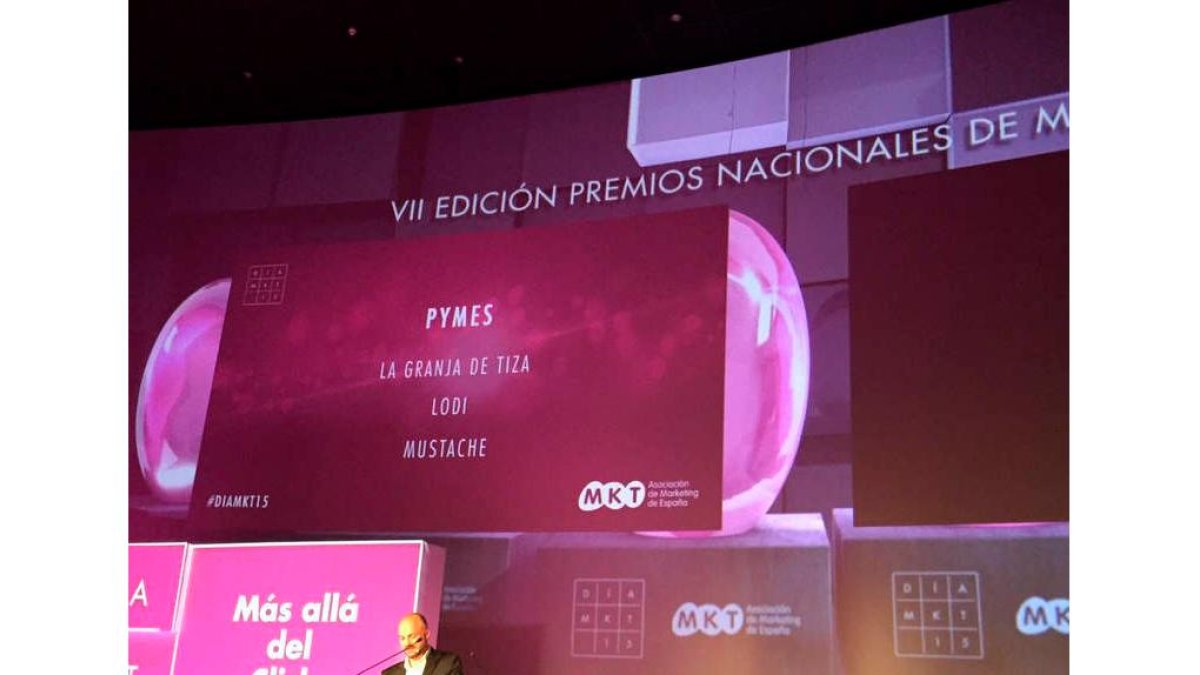 Imagen de la entrega de premios de la Asociación de Marketing.