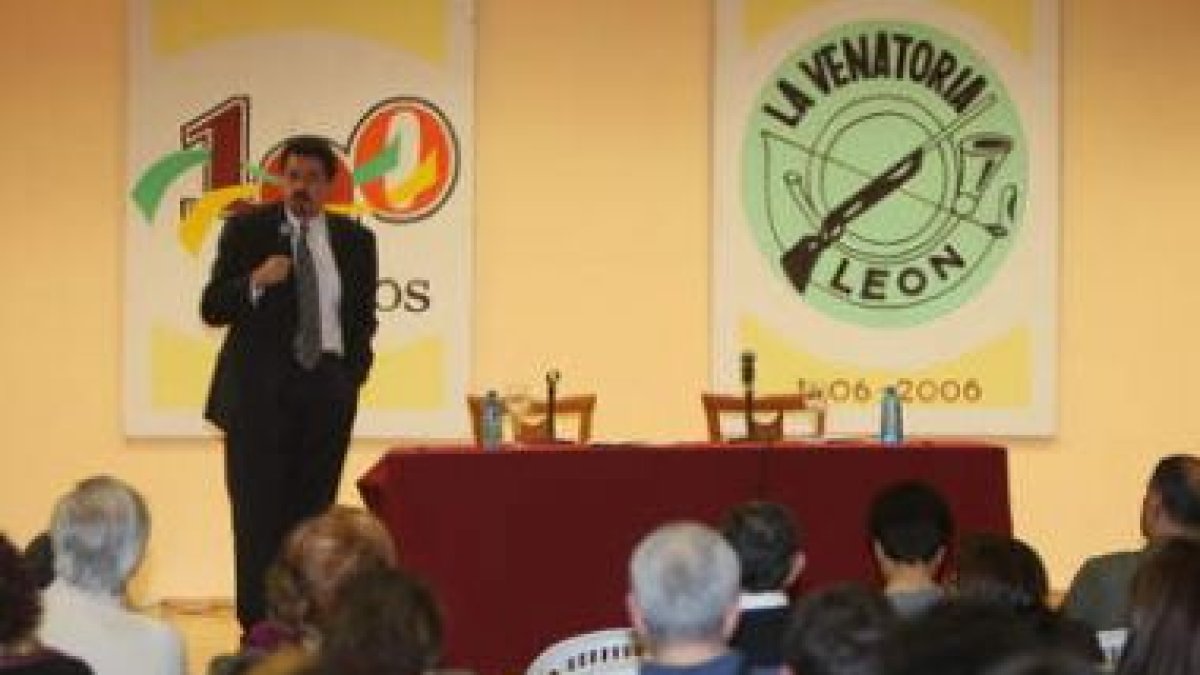 Lorenzo Álvarez de Toledo, en un momento de su intervención en la tarde del pasado viernes