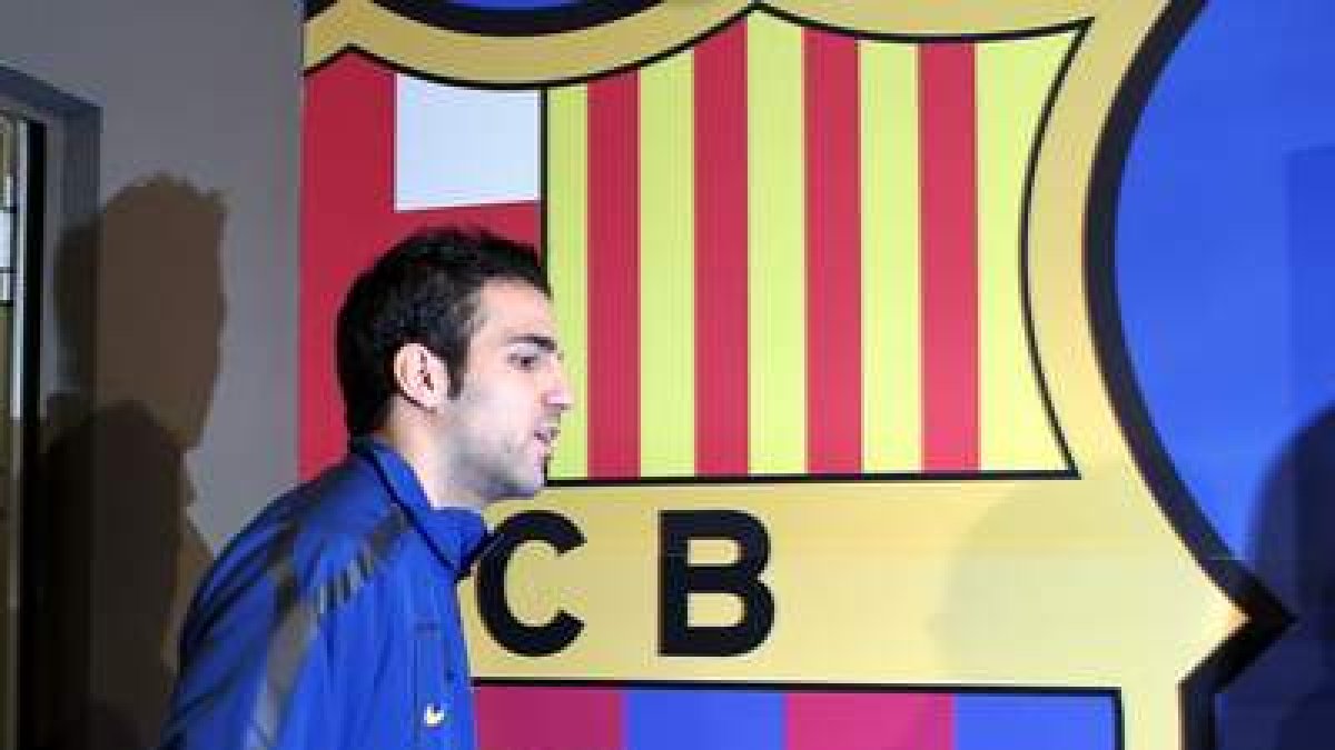 Cesc, en su última visita al Camp Nou.