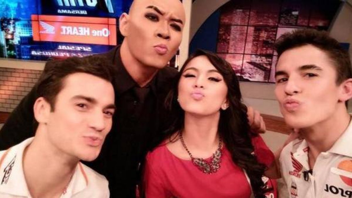 El bicampeón de MotoGP en el programa 'Hitam Putih'.