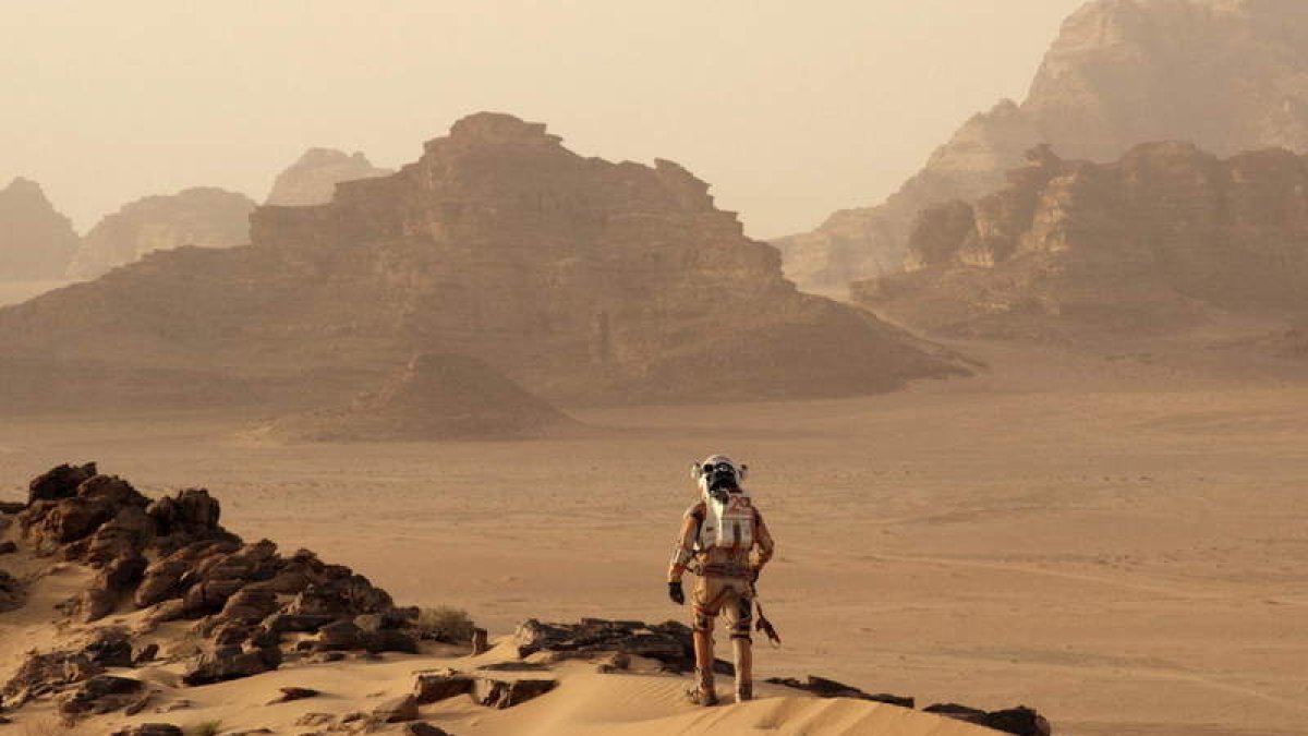 Imagen de una de las escenas de la película ‘Marte’. DL