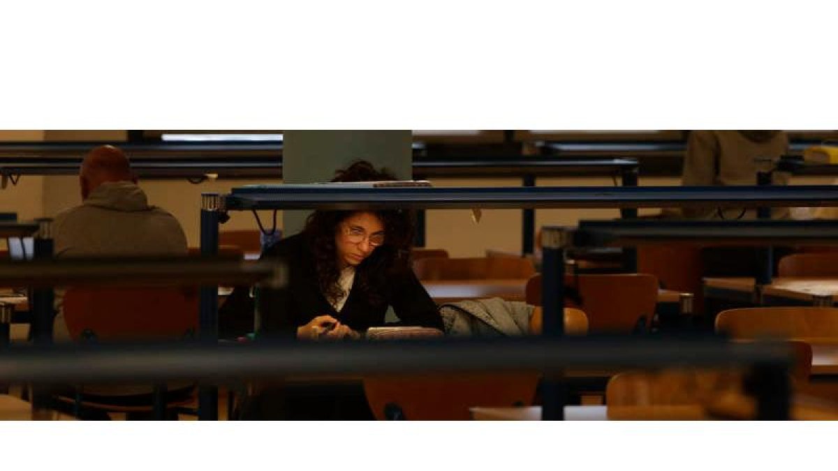 Estudiantes de León en imagen reciente. FERNANDO OTERO.