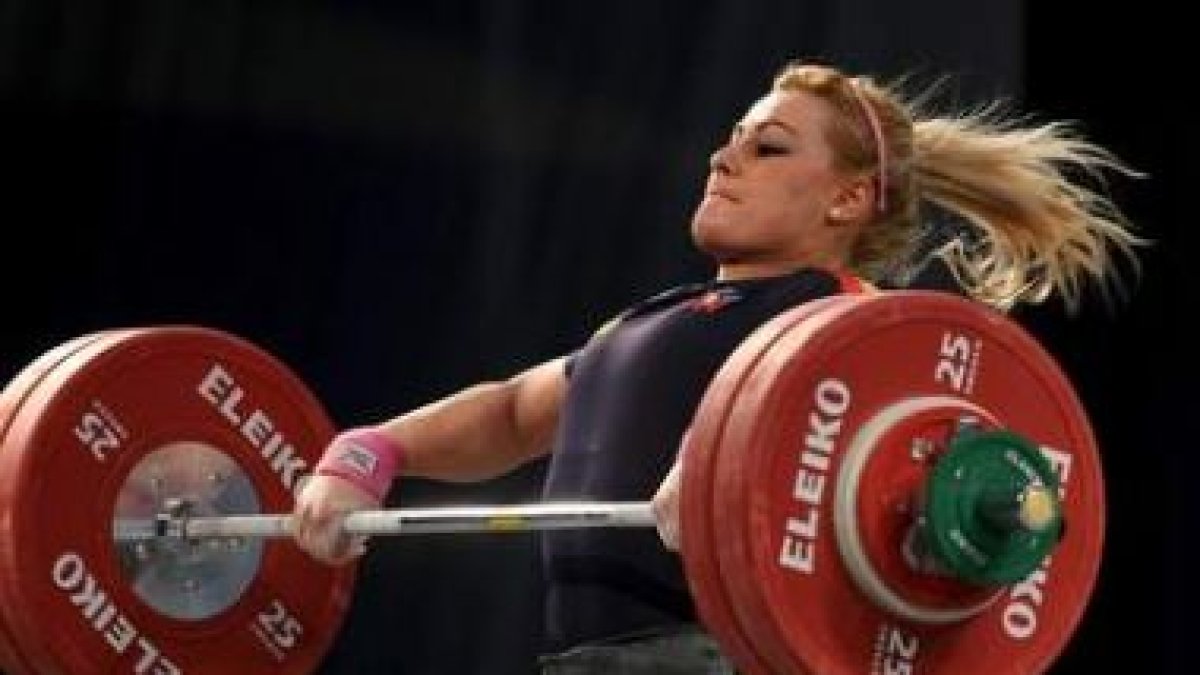 Lidia Valentín, en un momento de la competición celebrada ayer en Bielorrusia.