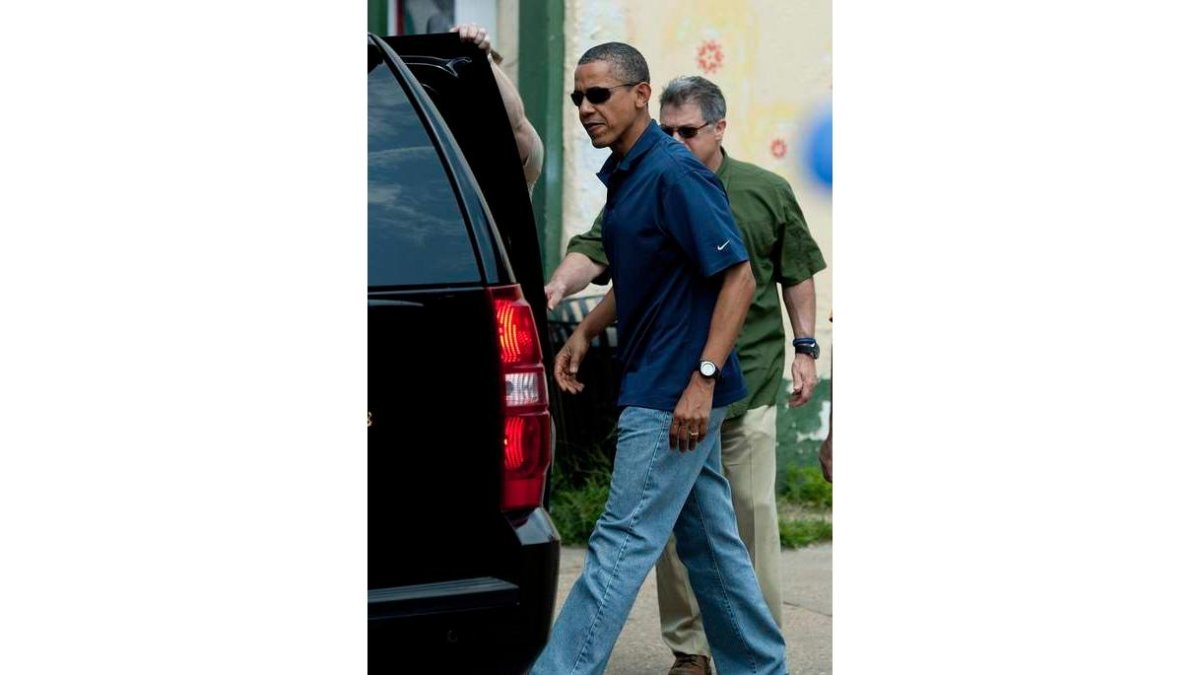 Obama, durante sus vacaciones en Massachusetts.