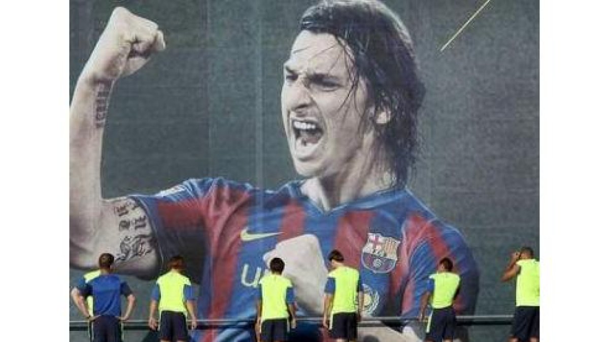 El Barça en un entrenamiento en la Ciudad Deportiva.