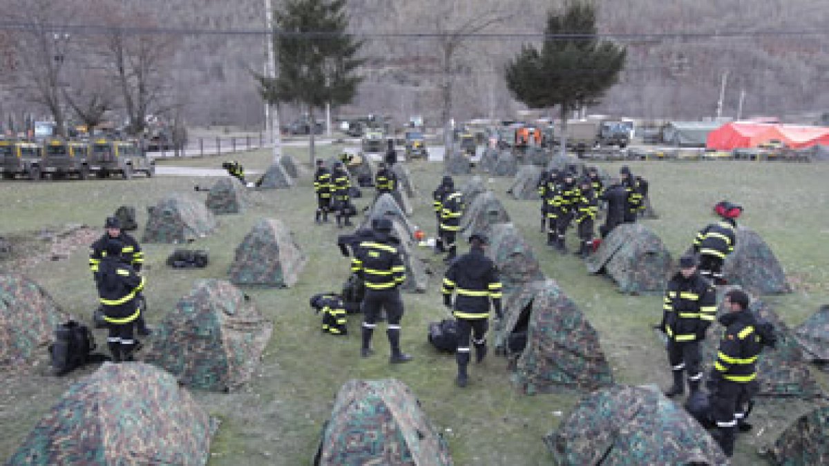 Más de 500 militares acamparon en Villablino esta semana.
