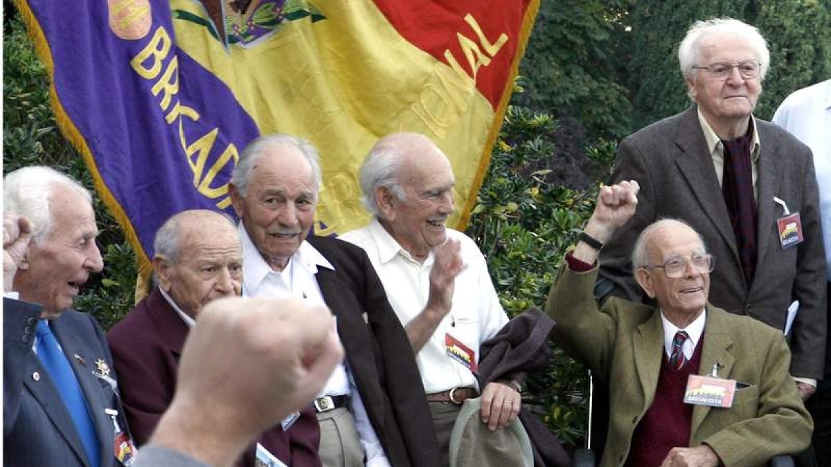 Imagen de archivo de miembros de las Brigadas Internacionales en Madrid