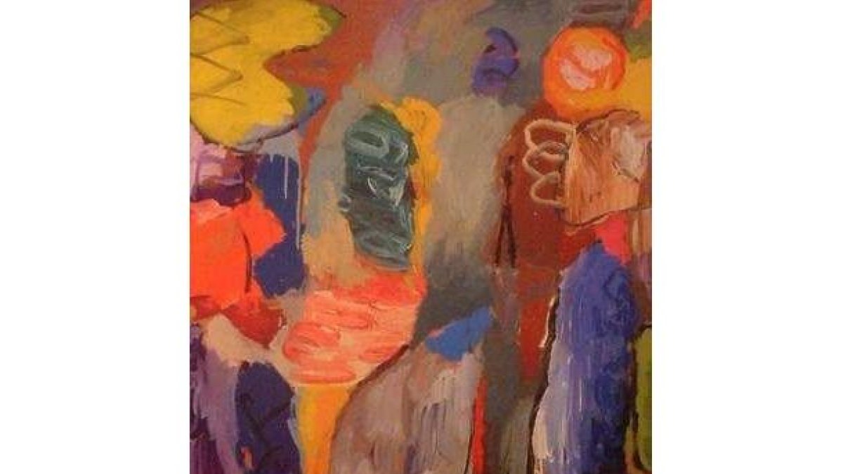 Una de las coloristas obras de Miguel Ángel Febrero.