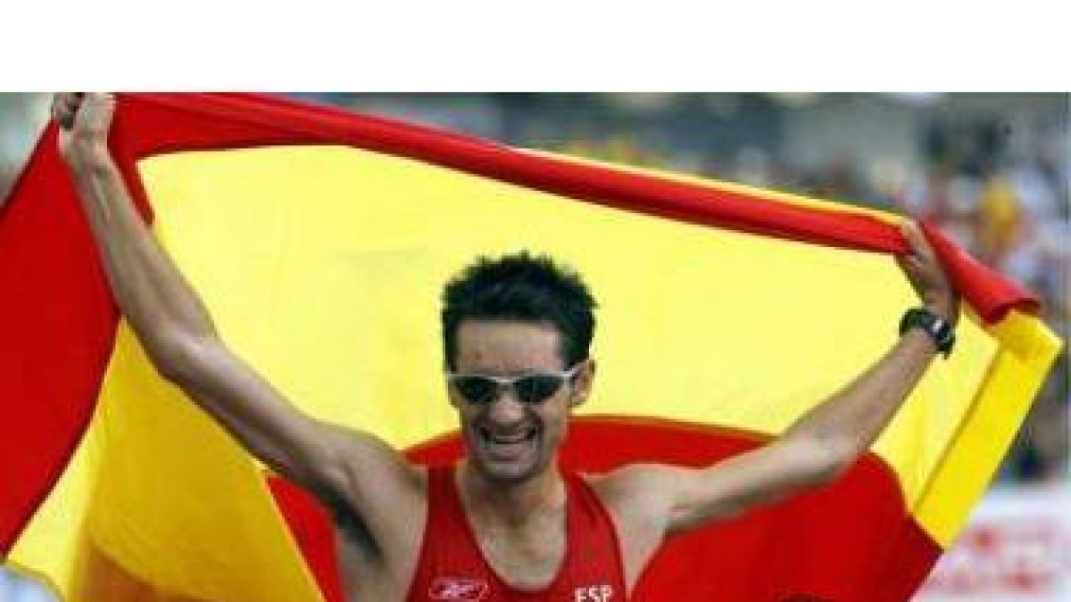 Paquillo, celebrando su victoria en el Europeo de Gotemburgo.