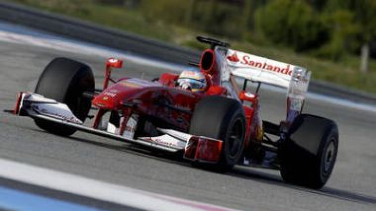 Aspecto que tendrá el Ferrari de Alonso este año.