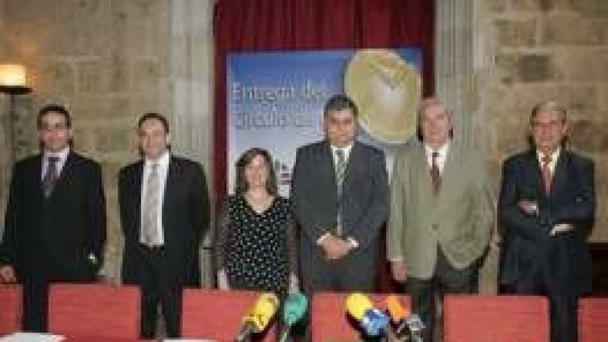 Desde la izquierda, Burón, Escudero, Aparicio, Fuertes, Diéguez y Vime