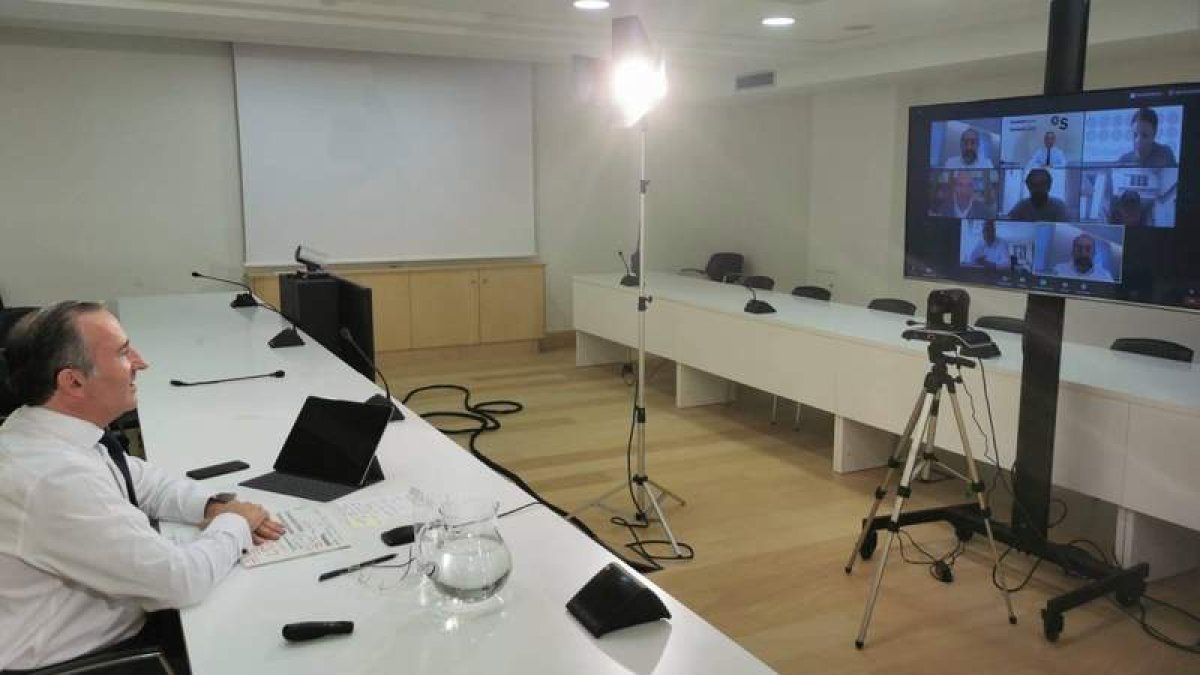 Junceda, durante la convención de directivos virtual. DL