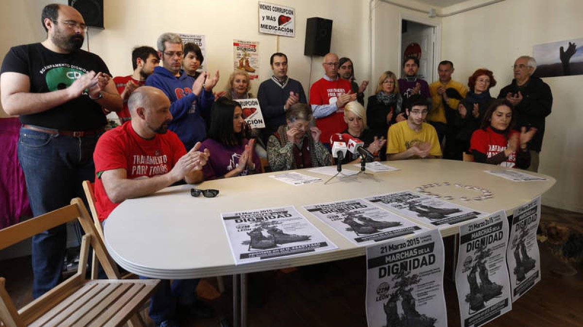 Diferentes colectivos ayer durante una rueda de prensa