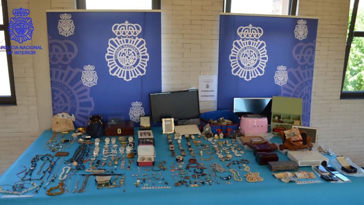Material incautado por la Policía Nacional.
