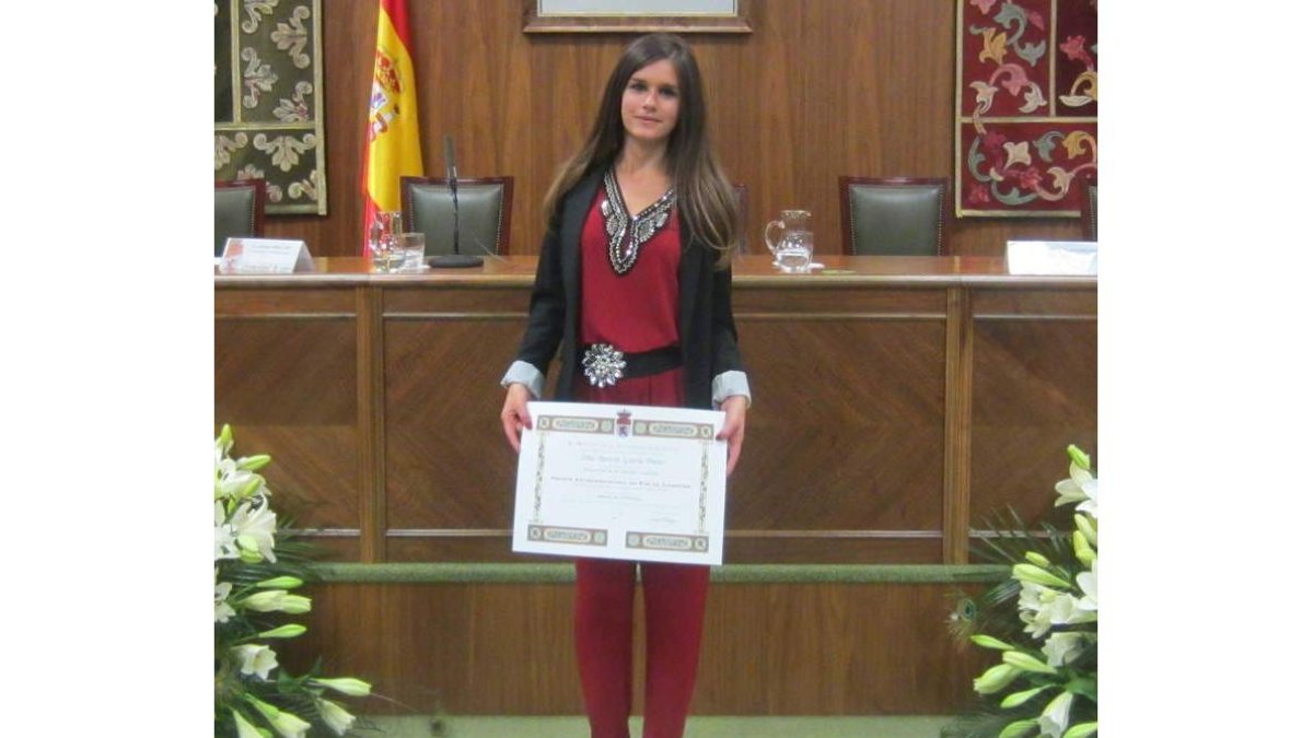 Beatriz García Prieto, en un acto en la Universidad.