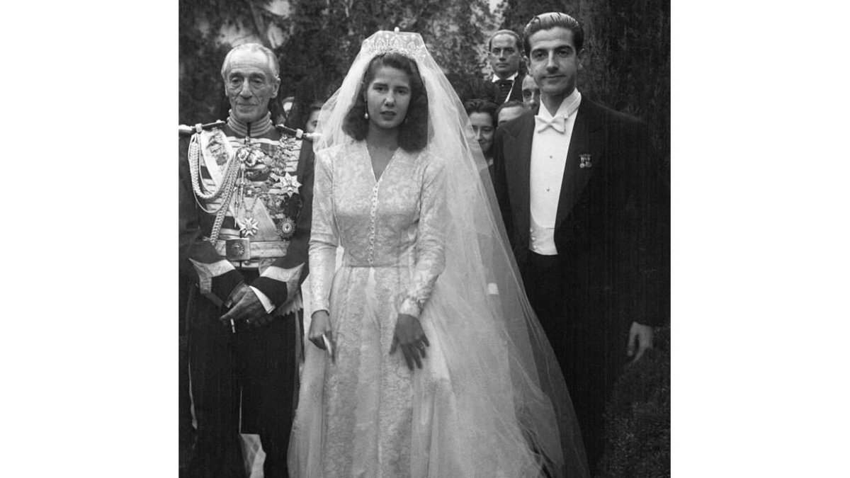 Boda de Cayetana de Alba y Luis Martínez de Irujo en 1947. EFE