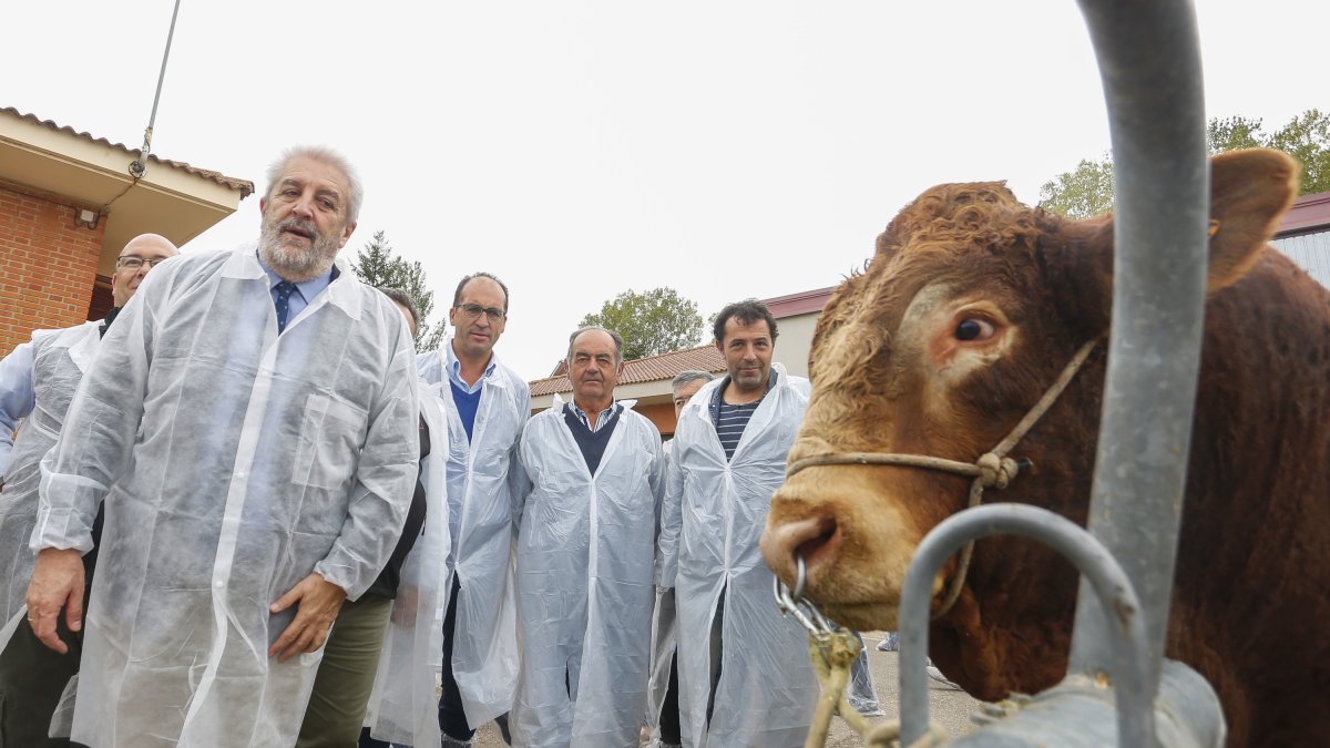 El director general de Producción Agropecuaria, Agustín Álvarez, visita las instalaciones del Centro de Selección y Reproducción Animal (Censyra)