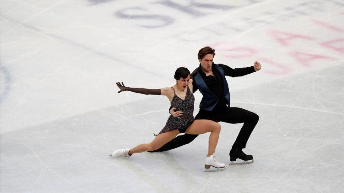 Sara Hurtado y Kirill Khallavin en acción en Japón, la semana pasada.