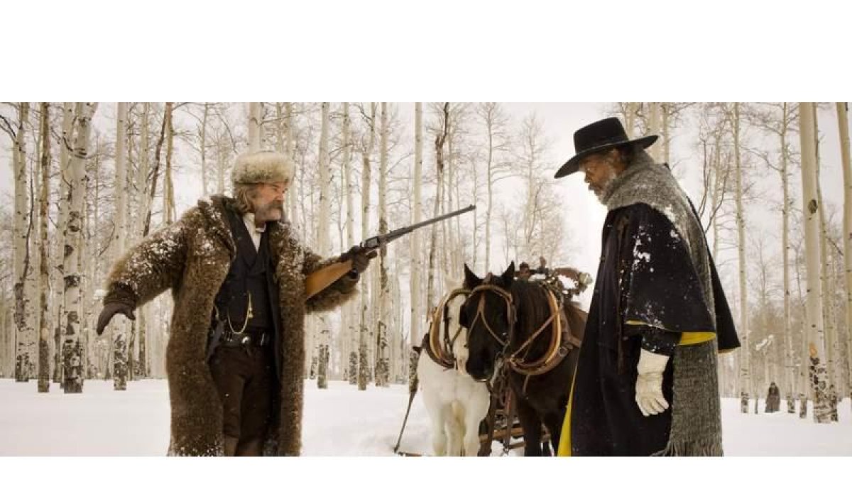 Imagen de la película ‘Los odiosos ocho’, de Quentin Tarantino, que protagonizan Kurt Russell y Samuel L. Jackson.
