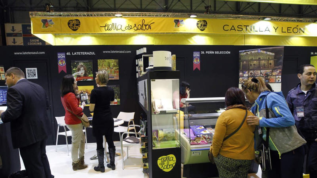 Empresas leonesas en uno de los frontales del espacio Tierra de Sabor en el Salón Gourmets.