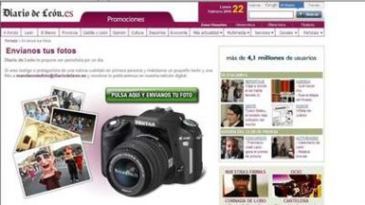La web del Diario  ha creado una sección para publicar fotos hechas por los internautas.
