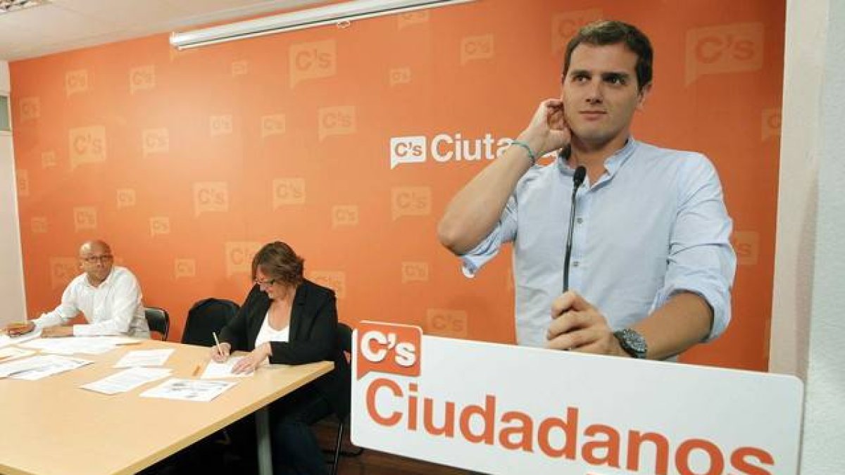 Albert Rivera, durante el consejo general de Ciudadanos, este sábado en Barcelona.