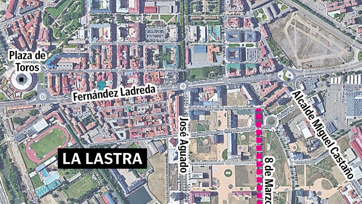 mapa de la lastra y puente castro