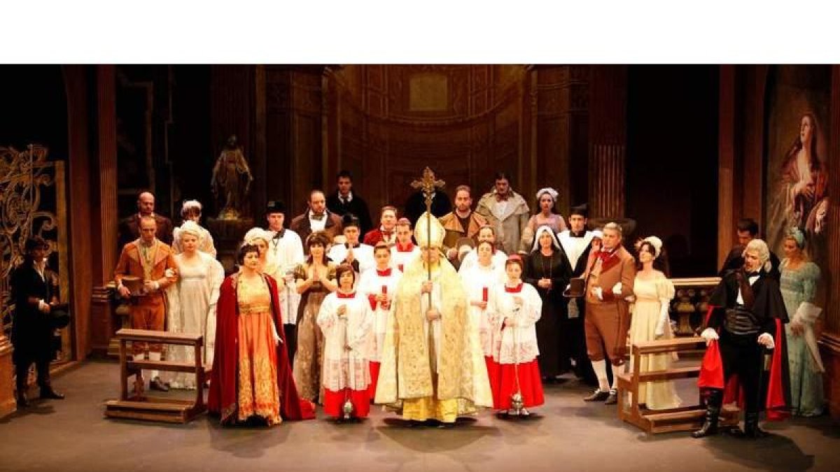 Una escena de 'Tosca', una de las óperas más famosas de Puccini, que esta noche llega al Auditorio Ciudad de León.